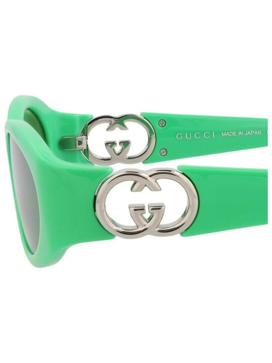 New Gucci Womens Round/Oval Green Green Green Fashion Designer Sunglasses